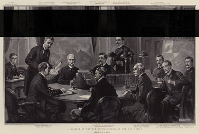 戦争事務所での戦争事務所評議会の会議 作： William T. Maud